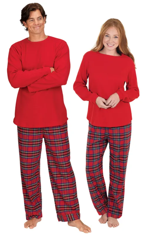 Stewart Plaid Flannel Matching Couples Pajamas sold by Pajamagram