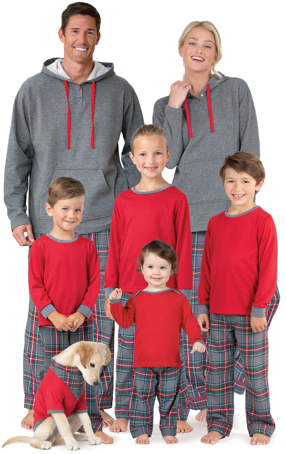 Gray Plaid Matching Family Pajamas sold by Pajamagram