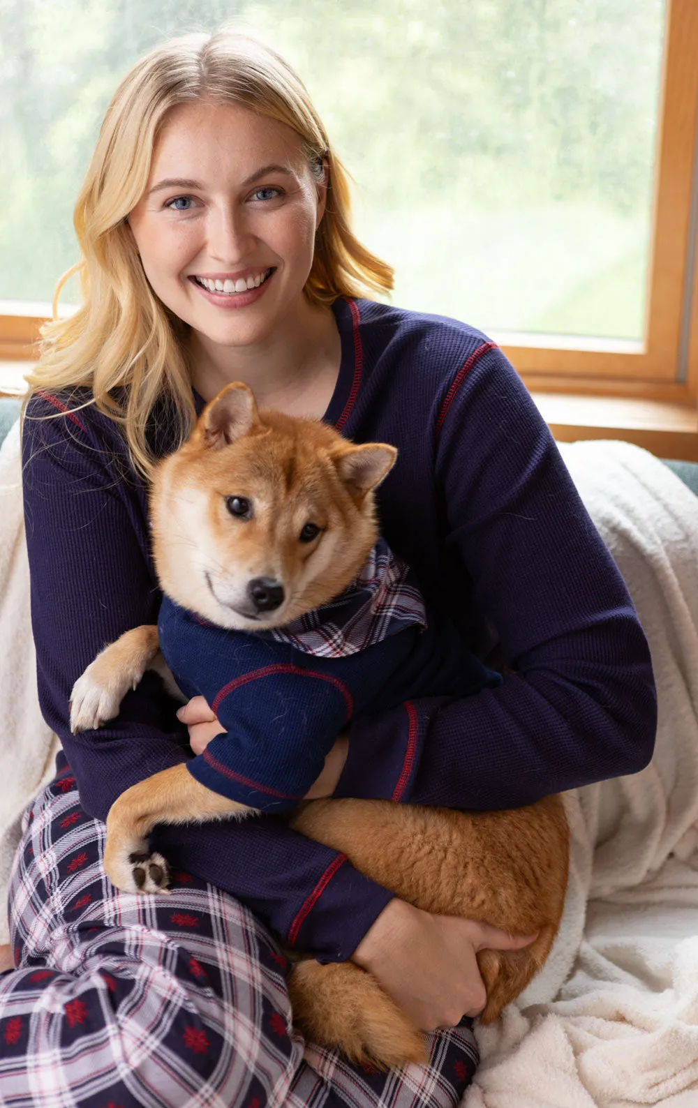 Snowfall Plaid Flannel Matching Pet and Owner Pajamas sold by Pajamagram product image thumbnail 2