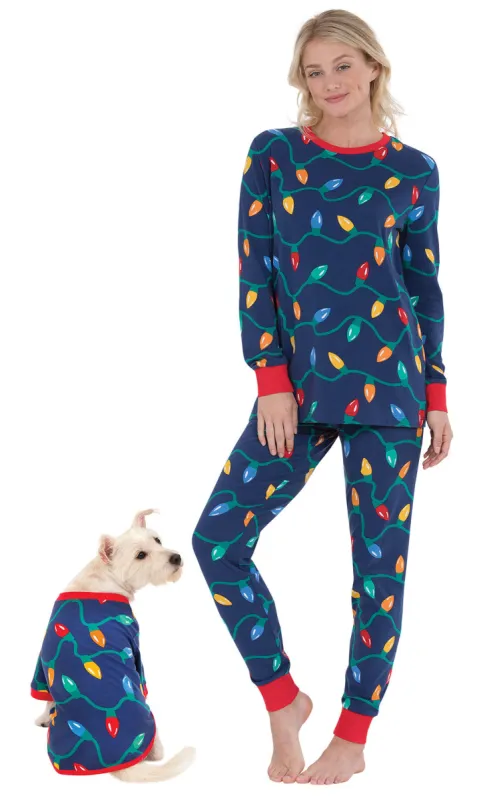 Christmas Lights Pet & Owner Pajamas sold by Pajamagram