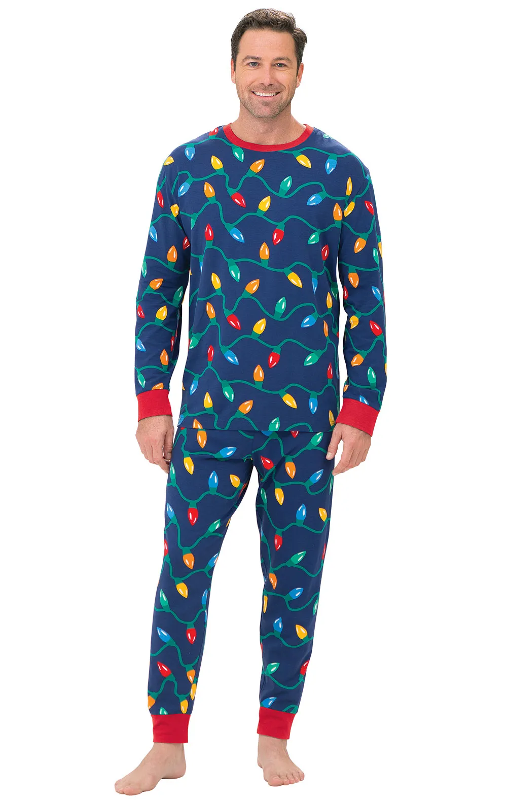 Christmas Lights Couples Pajamas sold by Pajamagram product image thumbnail 3