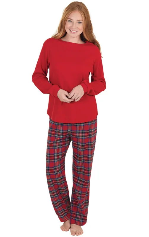 Stewart Plaid Thermal-Top Women's Pajamas - Couples sold by Pajamagram