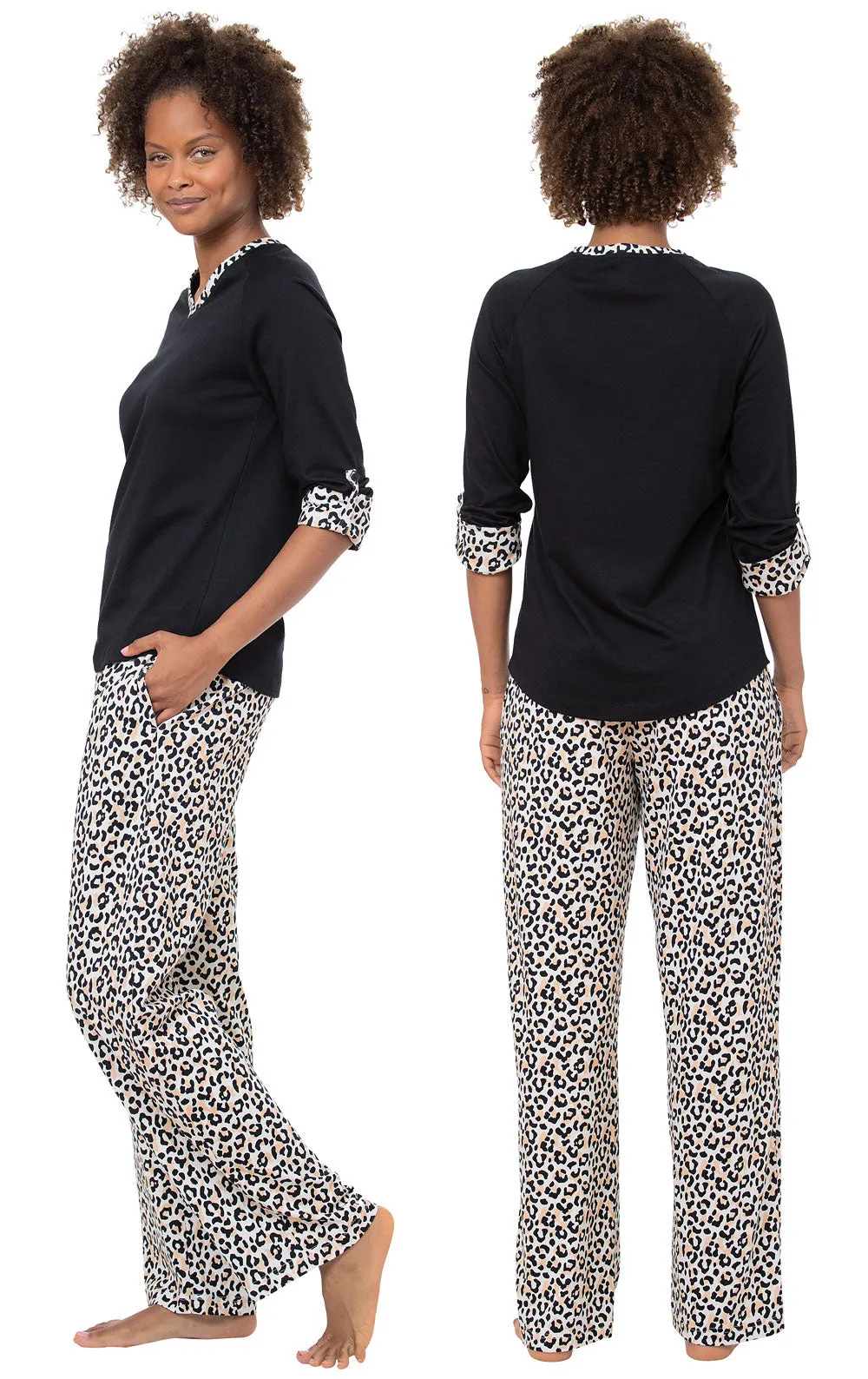 Leopard Convertible Sleeve Pajamas sold by Pajamagram product image thumbnail 2