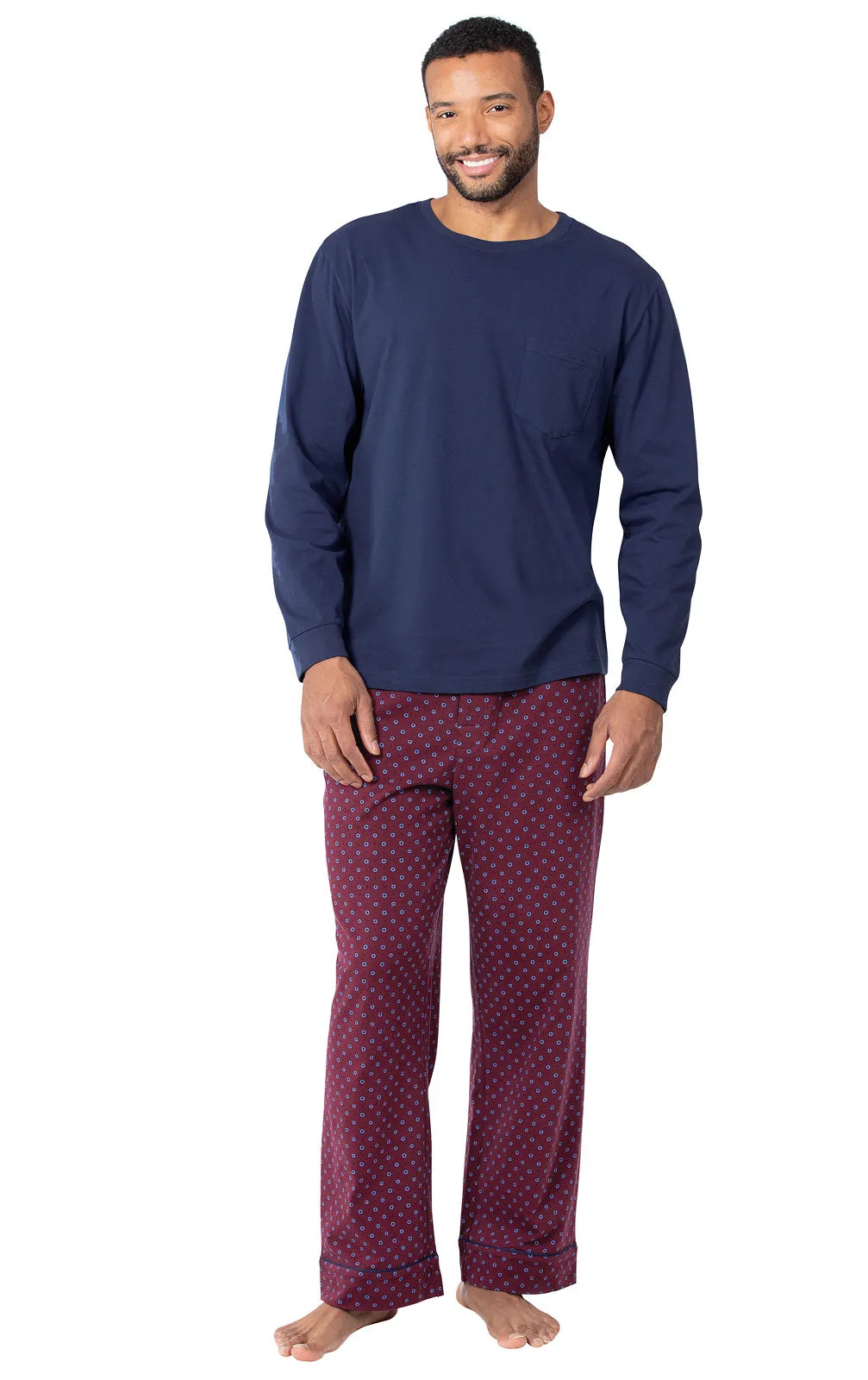 Printed Long Sleeve Pullover Men's Pajamas sold by Pajamagram