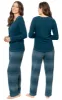 Lightweight Fleece Pullover Pajamas- Teal Ombre sold by Pajamagram