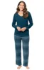 Lightweight Fleece Pullover Pajamas- Teal Ombre sold by Pajamagram