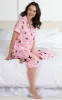Kitty In Paris Short Sleeve Button-Front Pajamas sold by Pajamagram