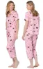 Kitty In Paris Short Sleeve Button-Front Pajamas sold by Pajamagram