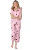 Kitty In Paris Short Sleeve Button-Front Pajamas sold by Pajamagram