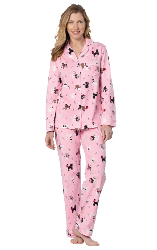 Kitty In Paris Button-Front Pajamas sold by Pajamagram