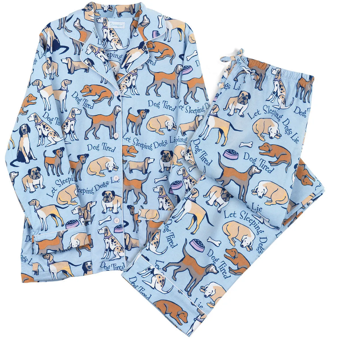 Dog Tired Button-Front Flannel Pajamas sold by Pajamagram product image thumbnail 4