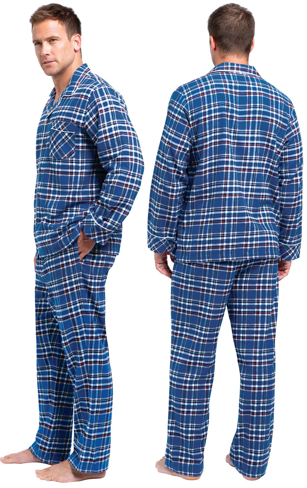 Plaid Button-Front Flannel Men's Pajamas sold by Pajamagram product image thumbnail 2