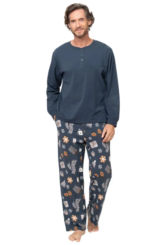 Sweet Comforts Henley Mens Pajamas - Family Set sold by Pajamagram