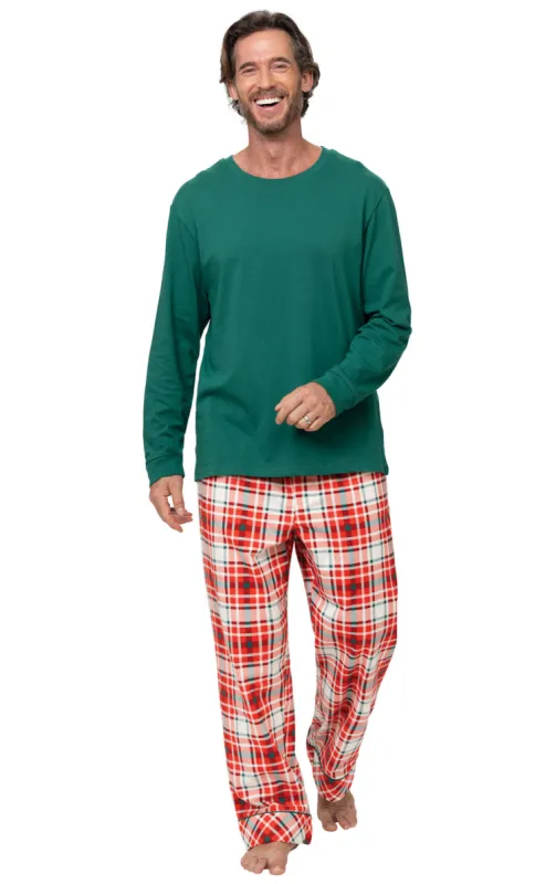 Modern Plaid Pullover Mens Pajamas - Couples sold by Pajamagram