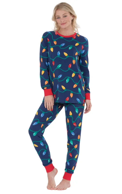 Christmas Lights Women's Pajamas - Pet & Owner sold by Pajamagram