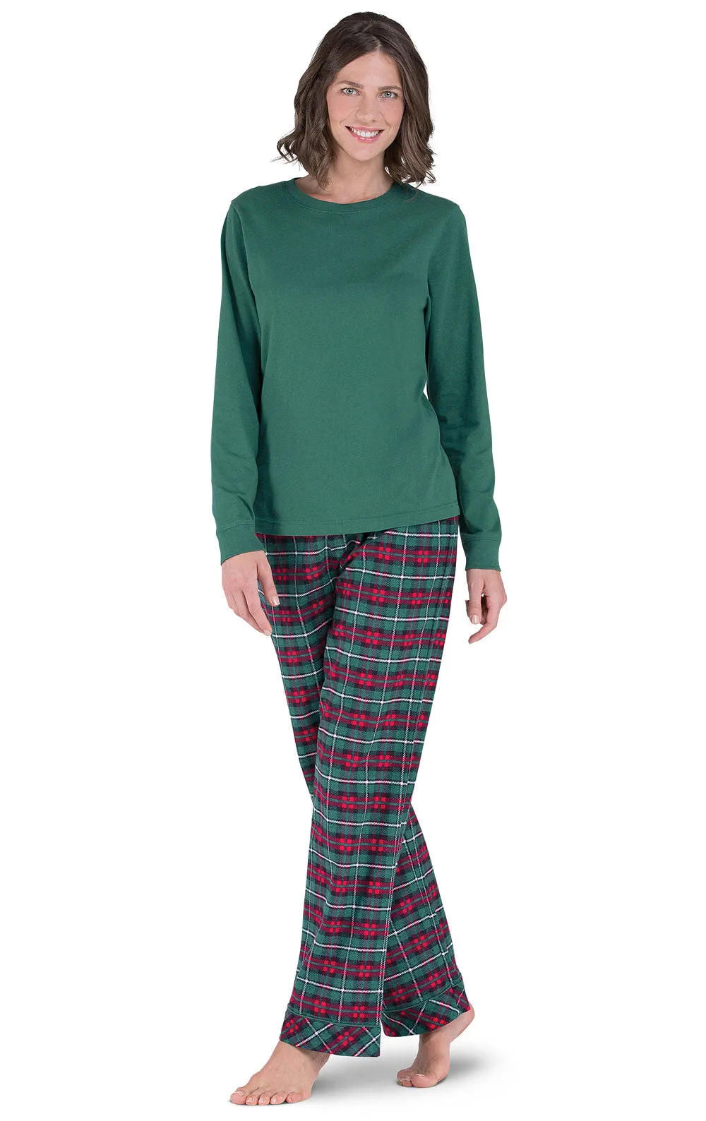 Red & Green Christmas Womens Pajamas - His & Hers sold by Pajamagram