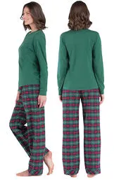 Red & Green Christmas Womens Pajamas - His & Hers sold by Pajamagram product image thumbnail 2
