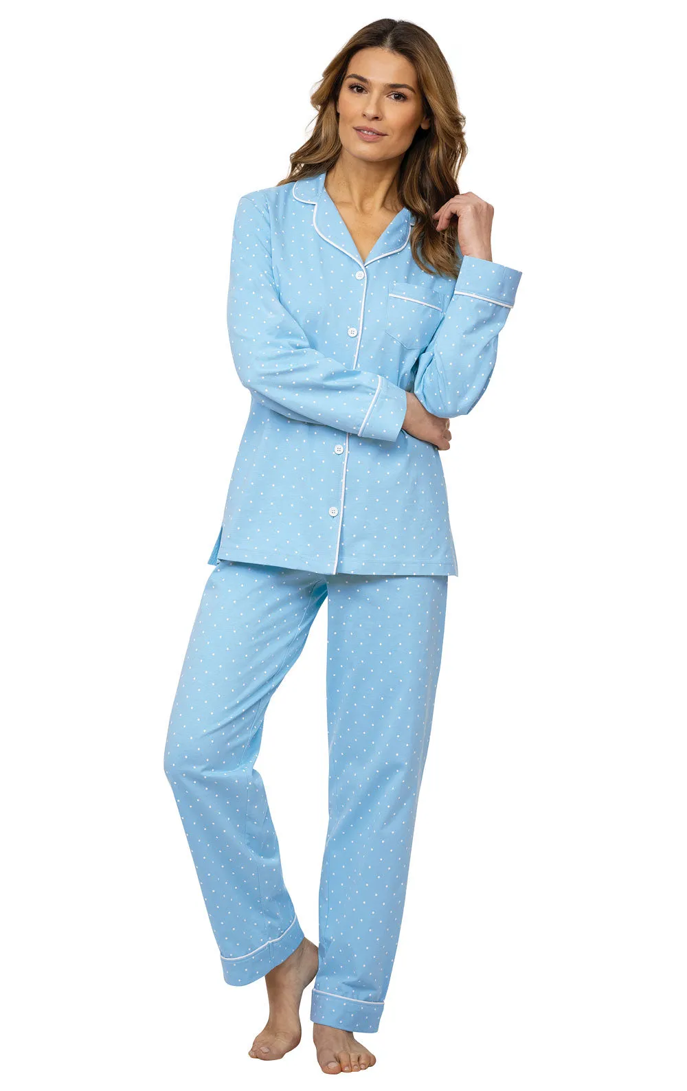 Classic Polka-Dot Button-Front Pajamas sold by Pajamagram product image thumbnail 3