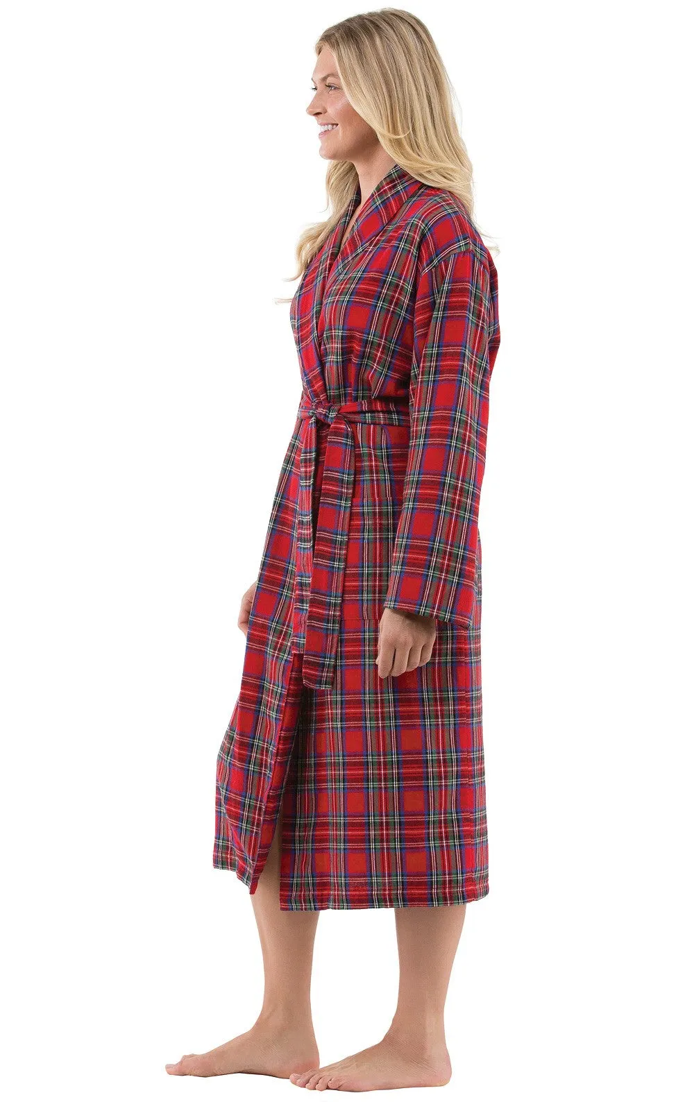 Stewart Plaid Flannel Robe sold by Pajamagram product image thumbnail 3