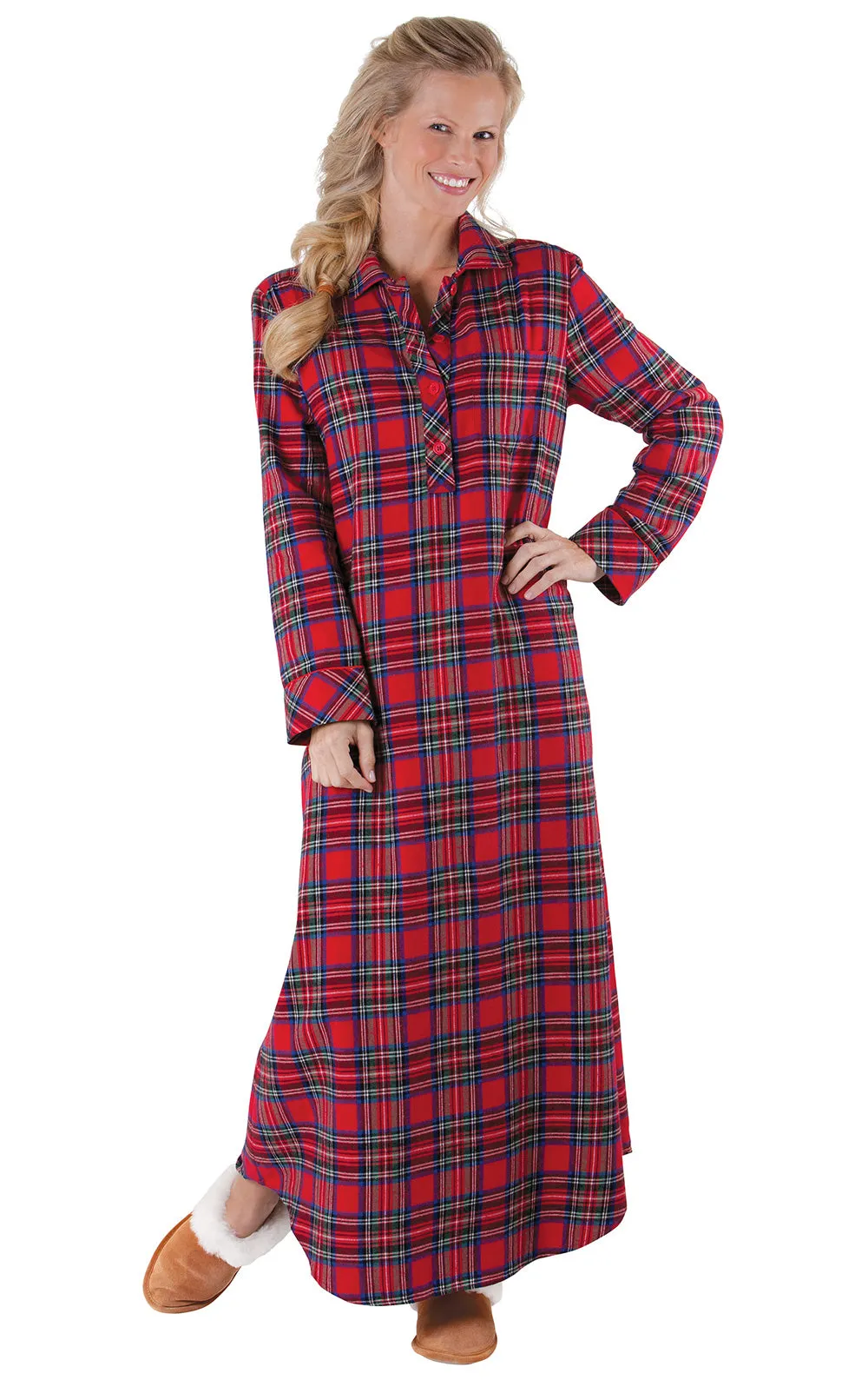 Stewart Plaid Flannel Nightgown sold by Pajamagram