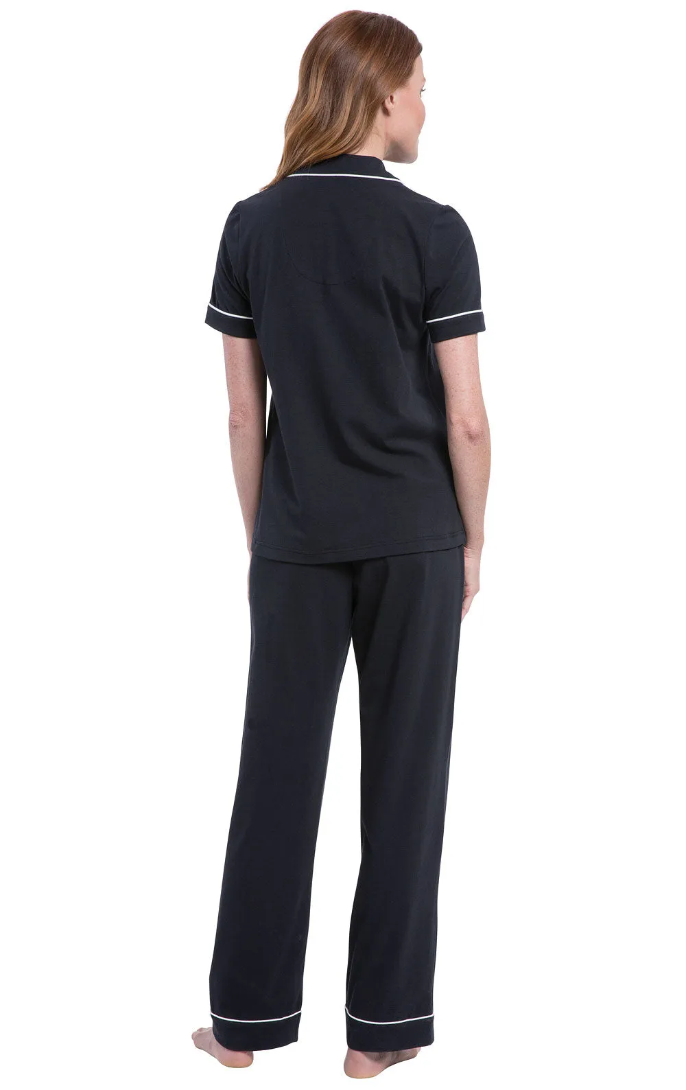 Solid Jersey Short-Sleeve Button-Front Pajamas sold by Pajamagram product image thumbnail 5