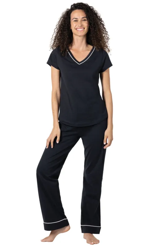 Solid Jersey Short Sleeve Pajamas sold by Pajamagram