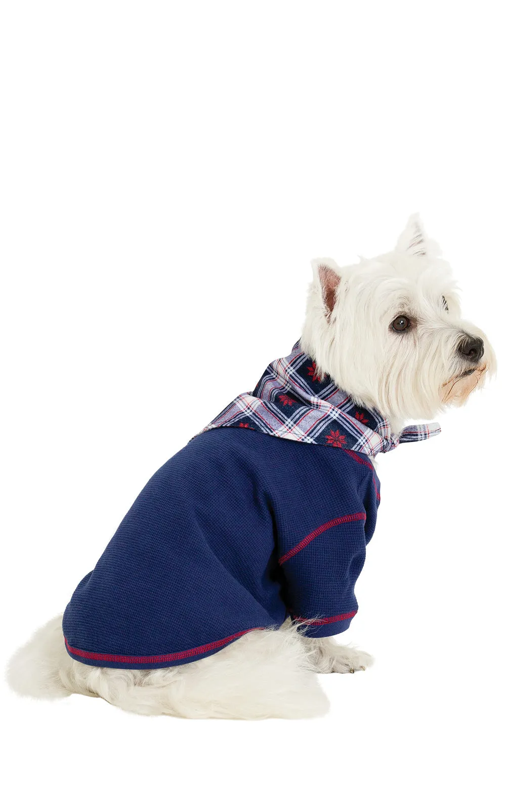 Snowfall Plaid Flannel Pet Pajamas sold by Pajamagram