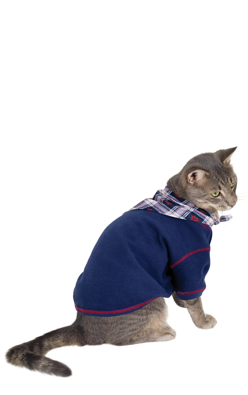 Snowfall Plaid Flannel Pet Pajamas sold by Pajamagram product image thumbnail 2