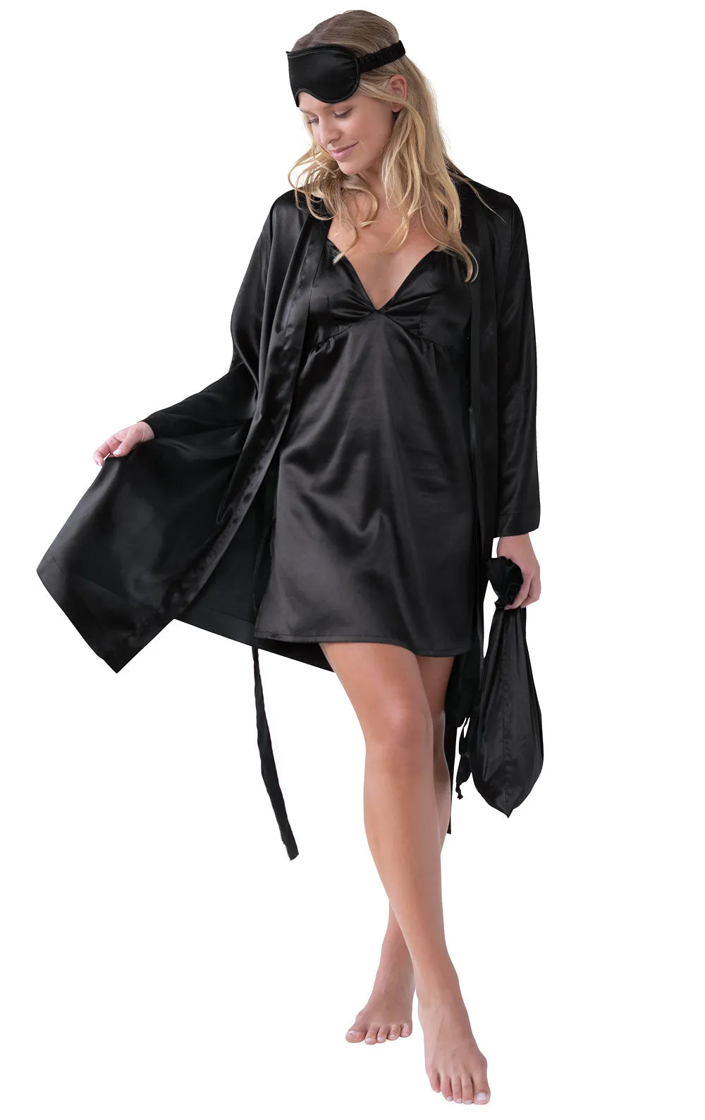 Smooth Seduction Satin 4-Piece Set sold by Pajamagram product image thumbnail 3