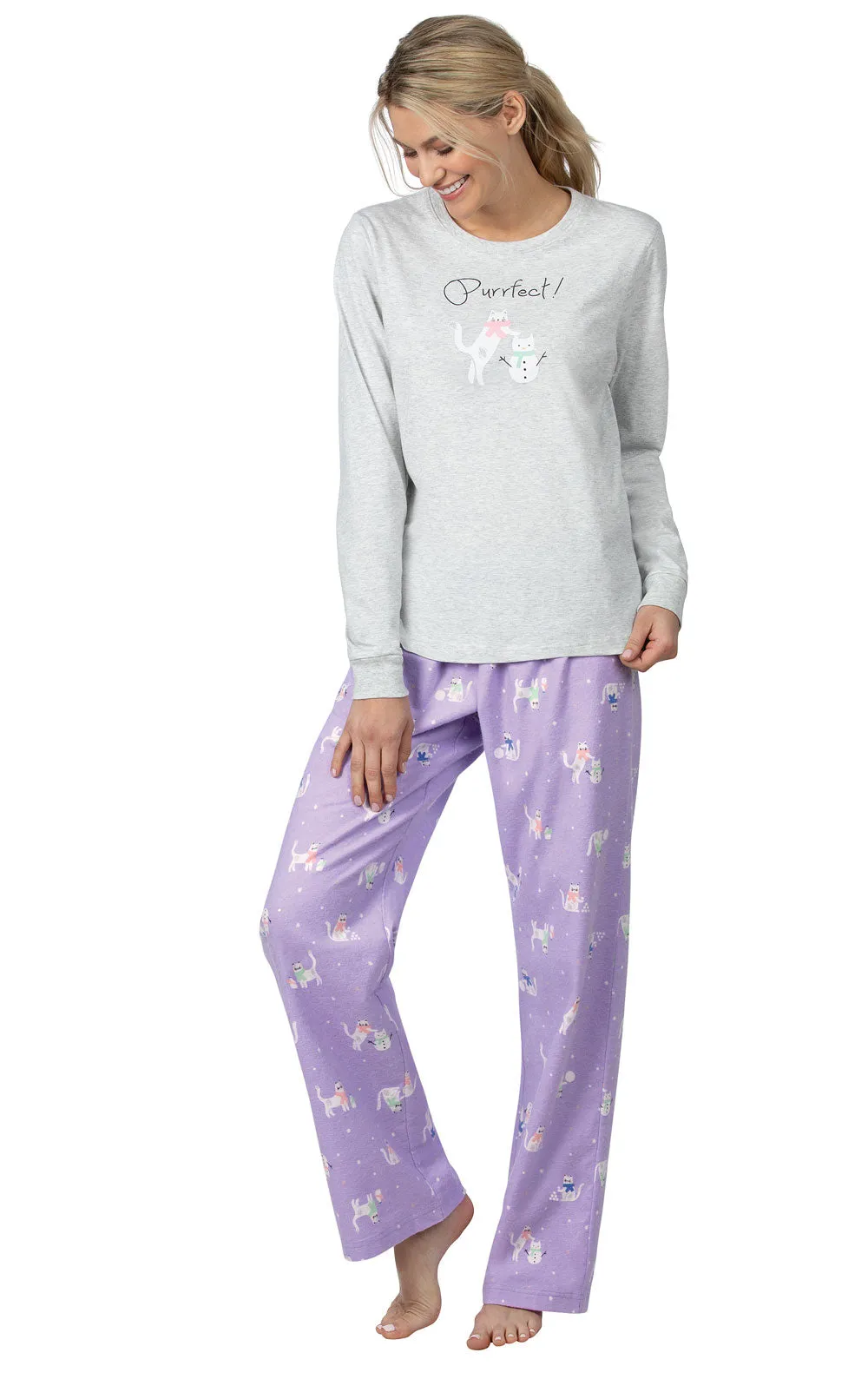 Purrfect Flannel Pajamas sold by Pajamagram