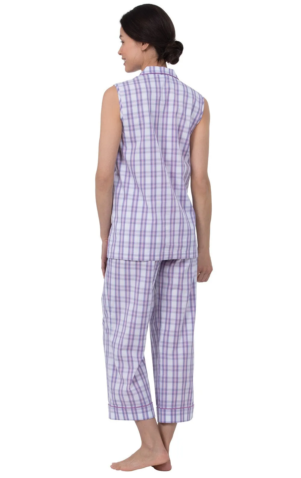Perfectly Plaid Sleeveless Capri Pajamas sold by Pajamagram product image thumbnail 5