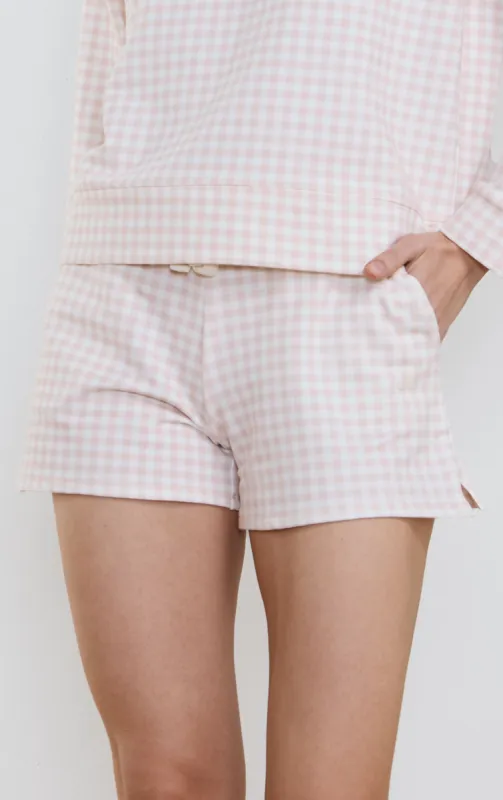 Gingham French Terry Shorts sold by Pajamagram