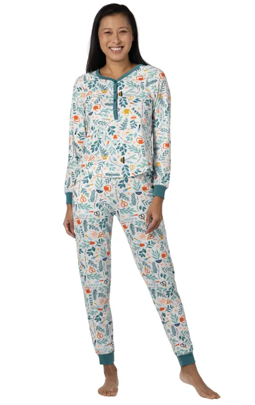 Garden Party Jogger Pajamas sold by Pajamagram