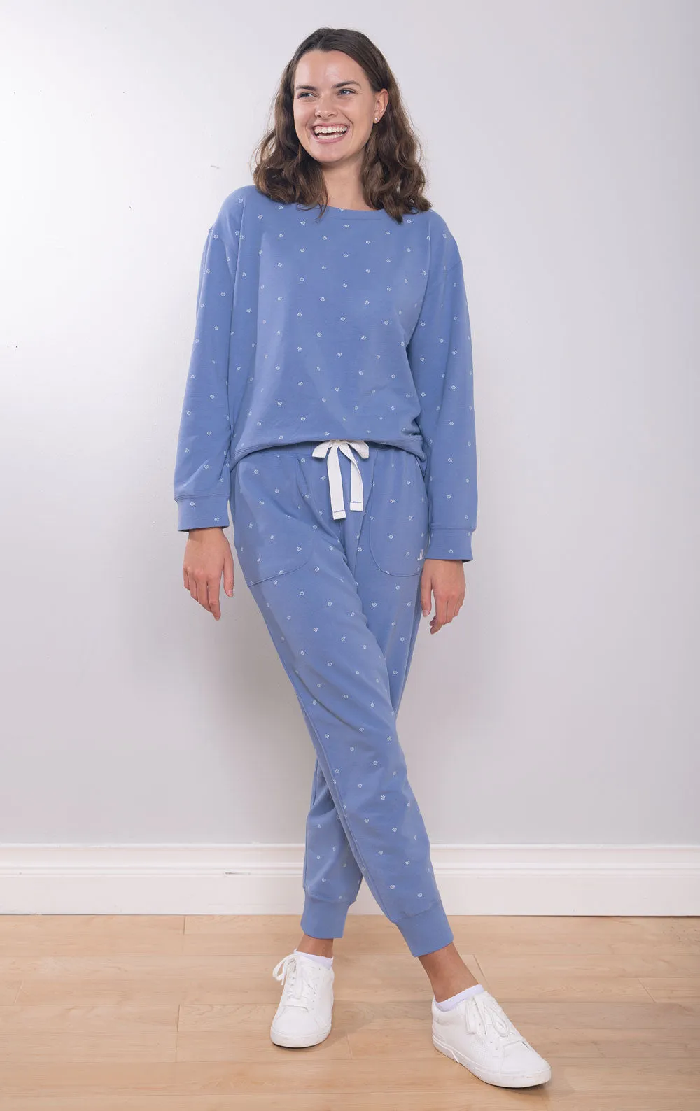 Ditsy Floral French Terry Jogger sold by Pajamagram product image thumbnail 5