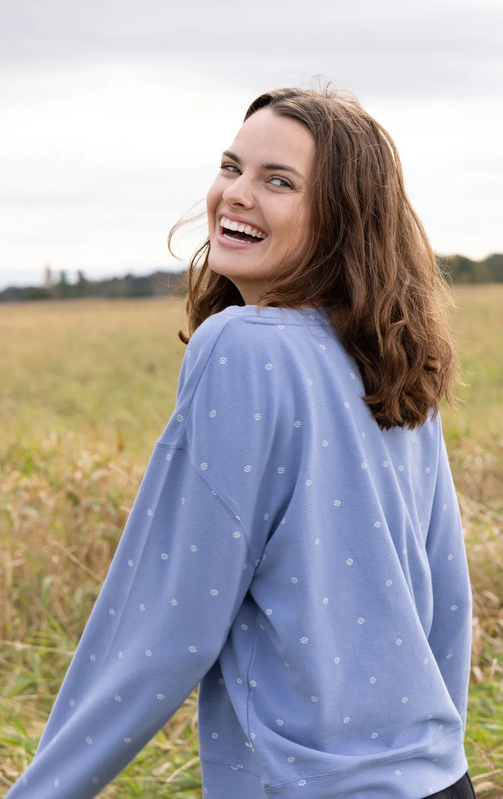 Ditsy Floral French Terry Crew sold by Pajamagram product image thumbnail 5