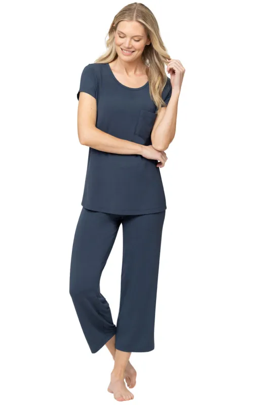 Consciously Cozy Short Sleeve Capri Pajama sold by Pajamagram