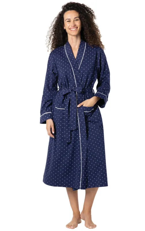 Classic Polka-Dot Mid-Length Robe sold by Pajamagram