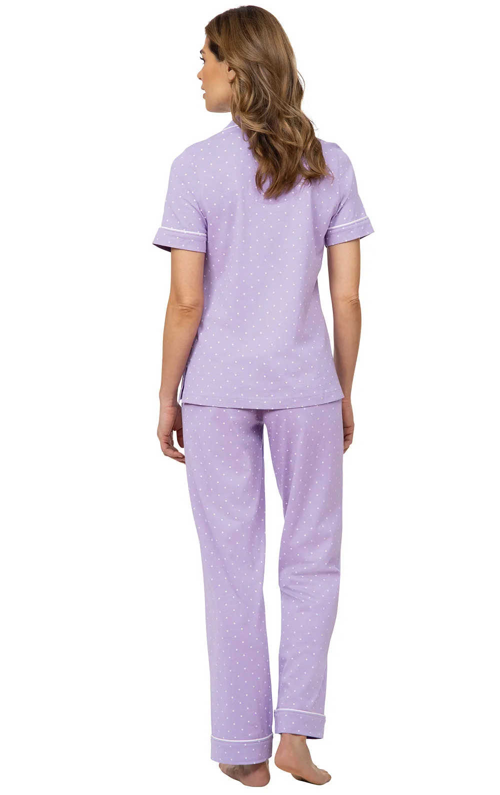 Classic Polka-Dot Short Sleeve Button-Front Pajamas sold by Pajamagram product image thumbnail 5