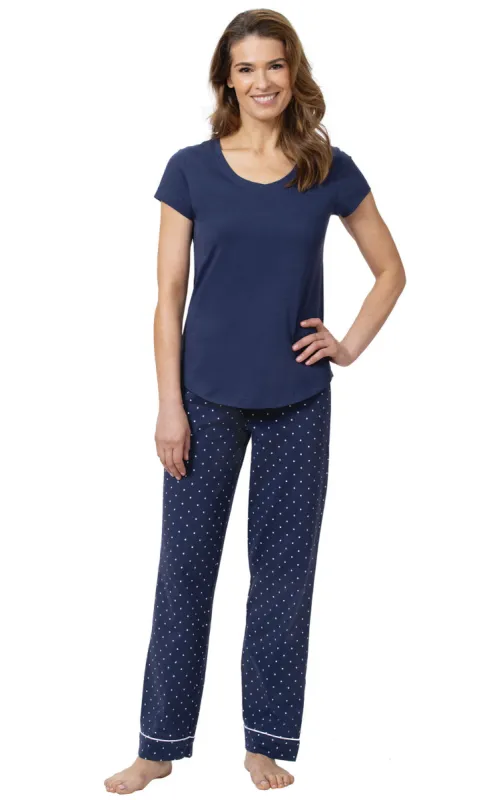 Classic Polka-Dot Short Sleeve Pajamas sold by Pajamagram