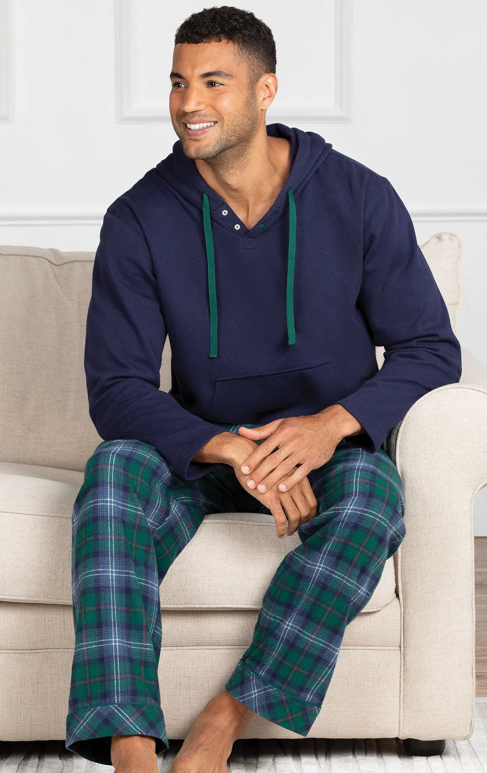 Heritage Plaid Hoodie Men's Pajamas - Couples sold by Pajamagram product image thumbnail 2