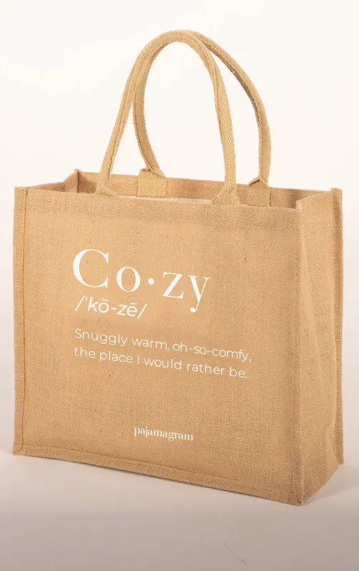 Cozy Jute Tote sold by Pajamagram