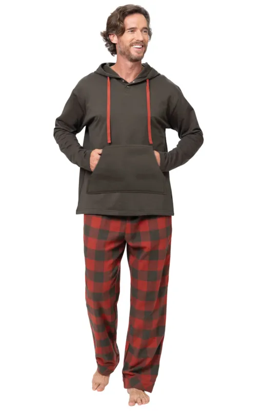 Buffalo Plaid Hoodie Men's Pajamas - Couples made by Pajamagram