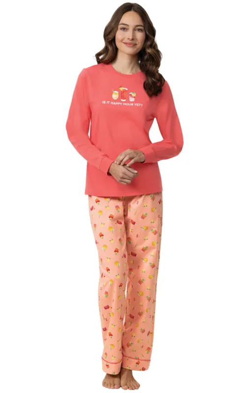 Tropical Cocktails Long Sleeve Pajamas- Final Sale sold by Pajamagram