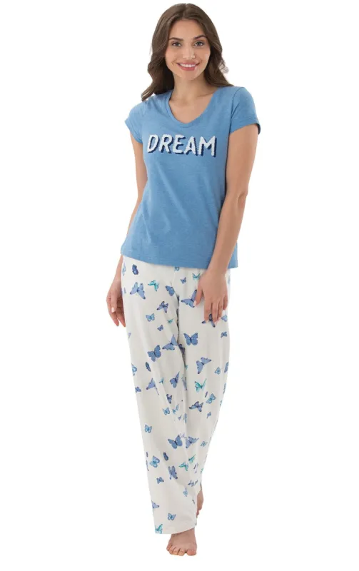 Dream Butterfly Short Sleeve Pajamas - Final Sale sold by Pajamagram