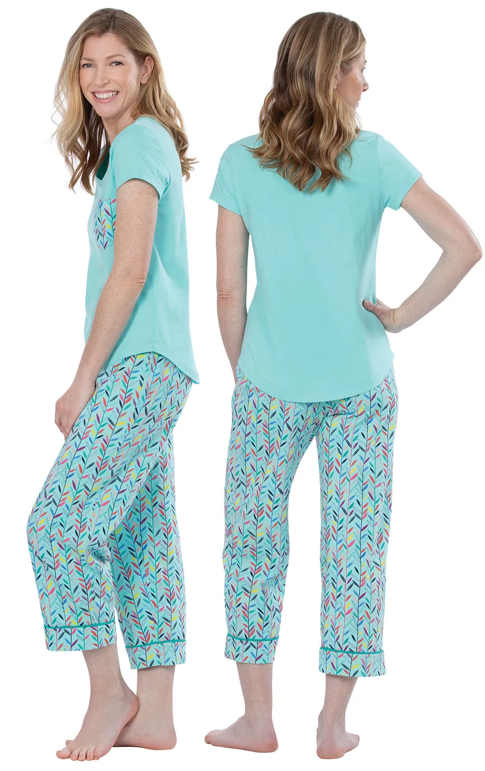 De-Vine - Pocket Tee Capri Pajamas - Final Sale sold by Pajamagram product image thumbnail 2