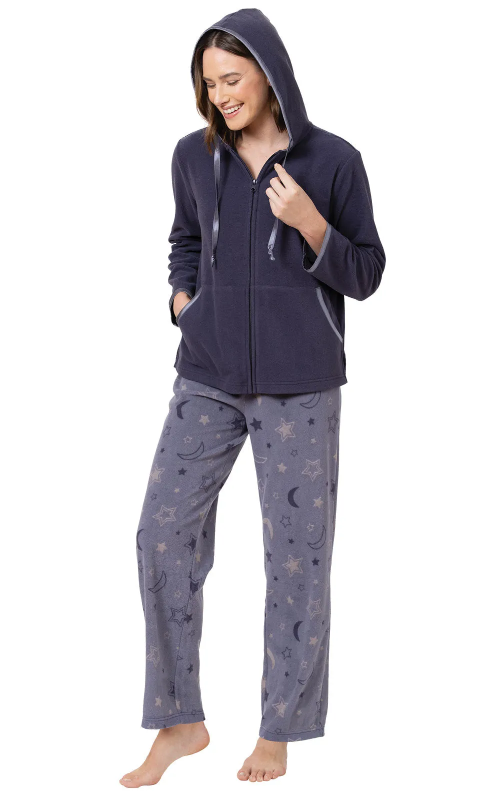 Snuggle Fleece Zip-Up Hoodie Pajamas - Final Sale sold by Pajamagram product image thumbnail 2