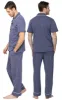 Stripe Short-Sleeve Button-Front Men's Pajamas - Final Sale sold by Pajamagram