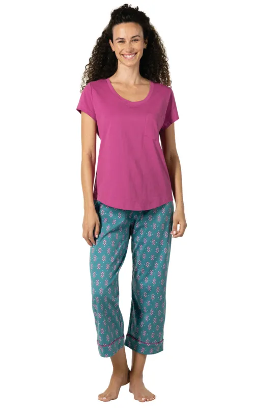 Pocket Tee Capri Pajamas sold by Pajamagram
