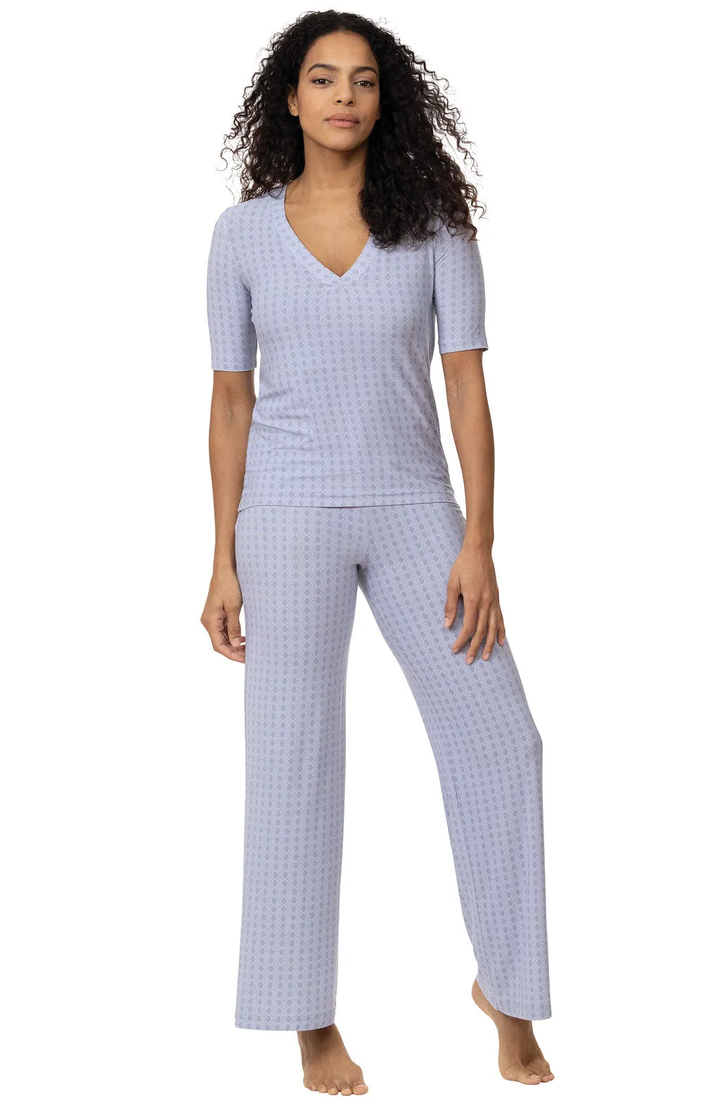 Naturally Nude Pajamas - Blue Geo - Final Sale sold by Pajamagram