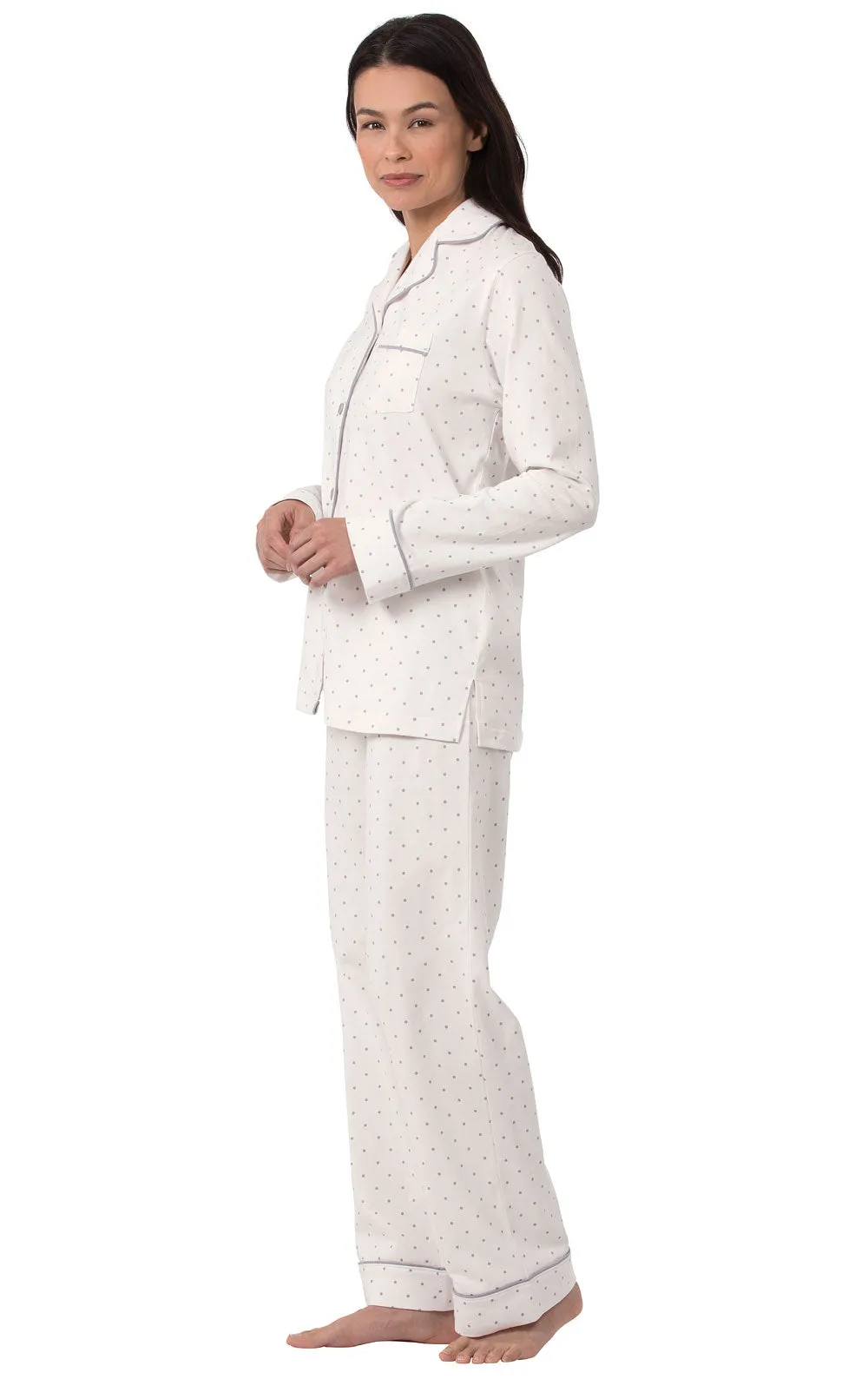 Classic Polka-Dot Button-Front Pajamas - Cream - Final Sale sold by Pajamagram product image thumbnail 2